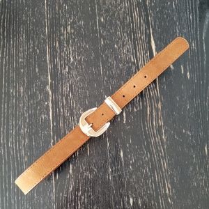 Womens leather belt small medium brown